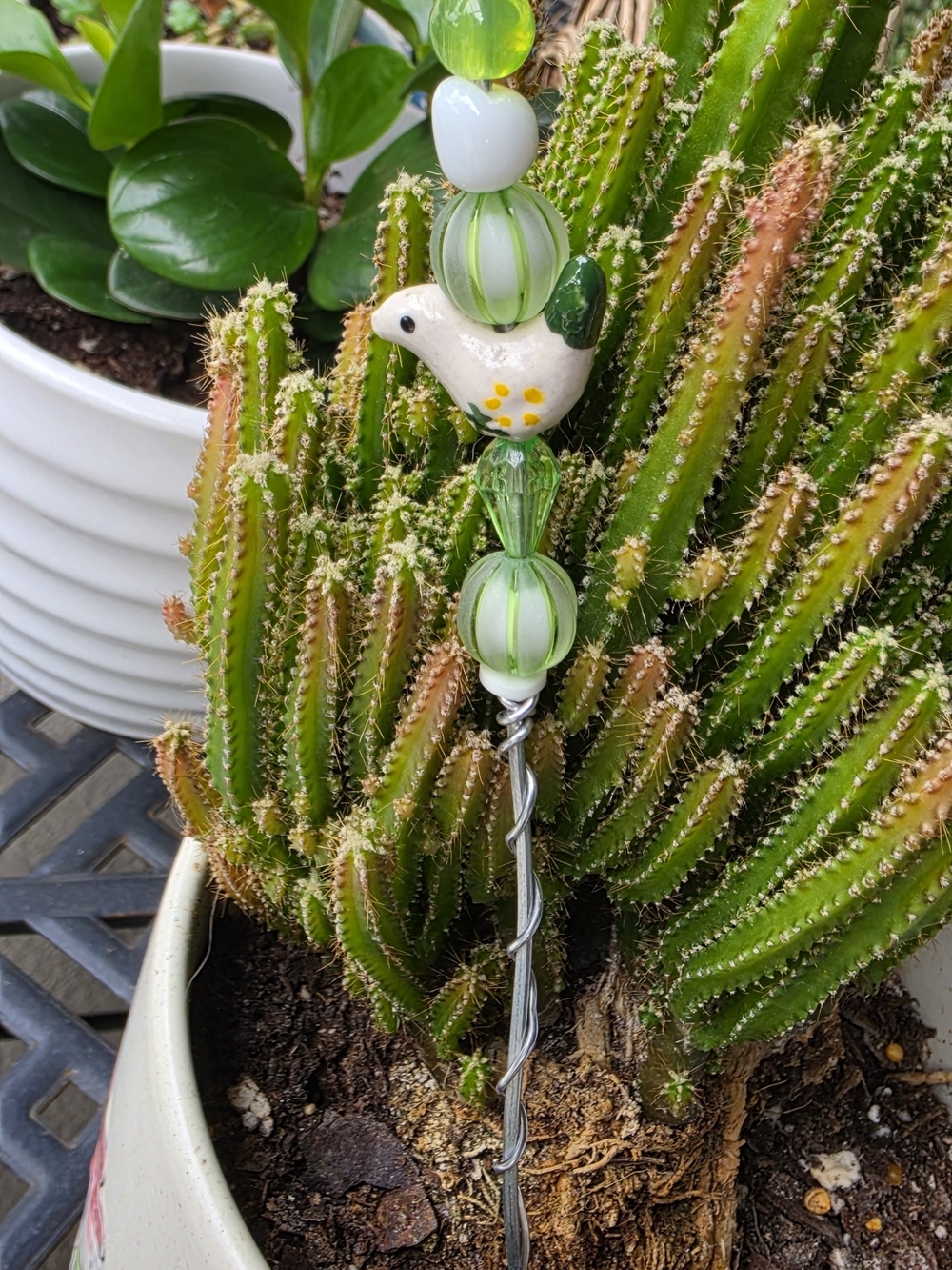 Handmade  Bird Plant Stake/stick